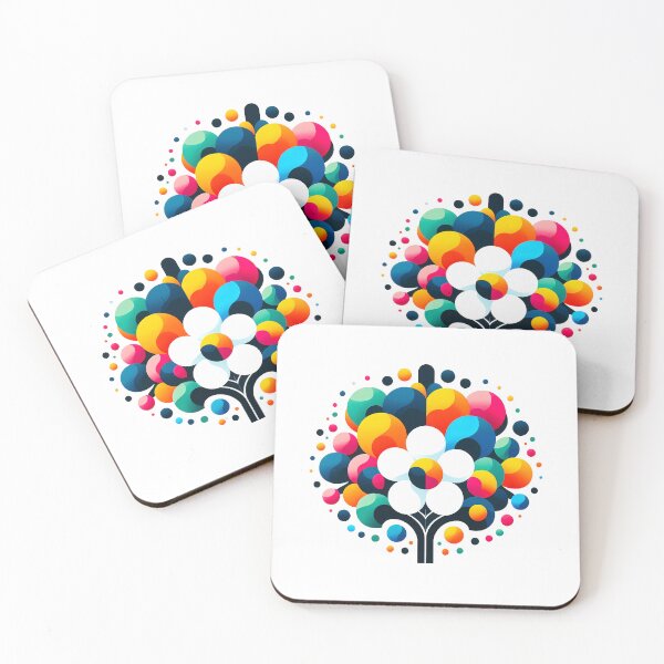 Item preview, Abstract tree with white blossom - color illustration designed and sold by AD-Digital-Art.