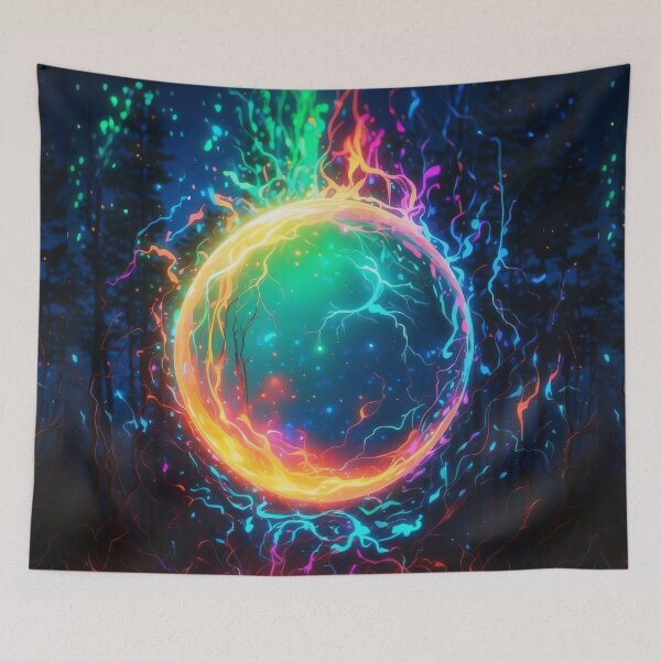 Item preview, Celestial Dance An Odyssey of Light and Colour designed and sold by ArtComixHaven.