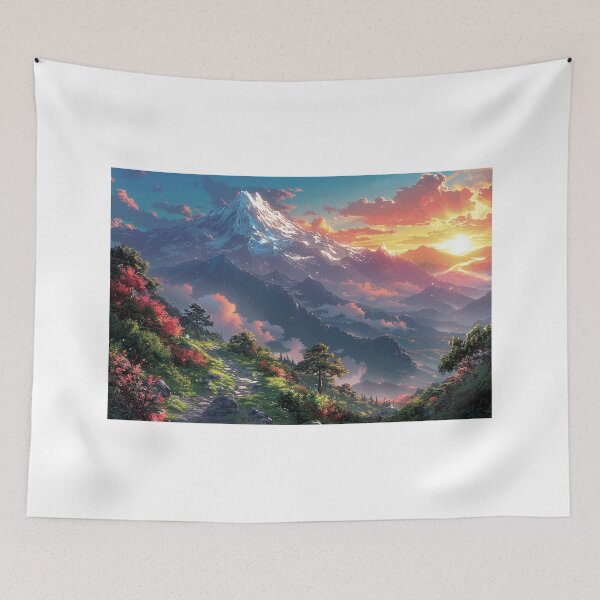 Item preview, Sunrise Hike through Red and Maroon Mountains - A Trendy Adventure designed and sold by Shirtastically.