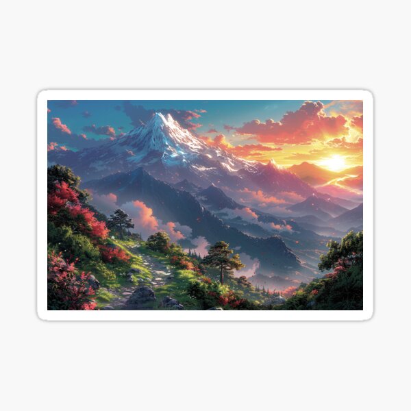 Item preview, Sunrise Hike through Red and Maroon Mountains - A Trendy Adventure designed and sold by Shirtastically.