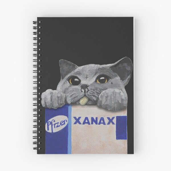 Item preview, Tattoo Cat on Xanax box  designed and sold by Mary Xan.
