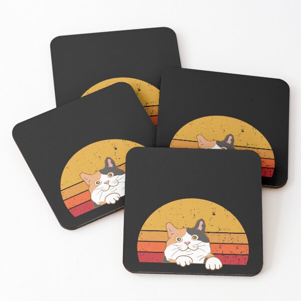 Item preview, Peeking Calico Cat Sunset designed and sold by AussieWonders.