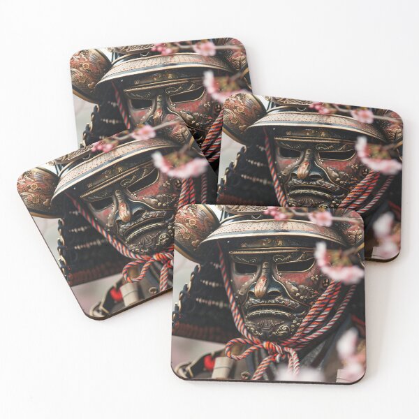 Item preview, Tradition's Strength: Close-up of a Samurai Warrior in Full Gear designed and sold by Mullet Monkey.