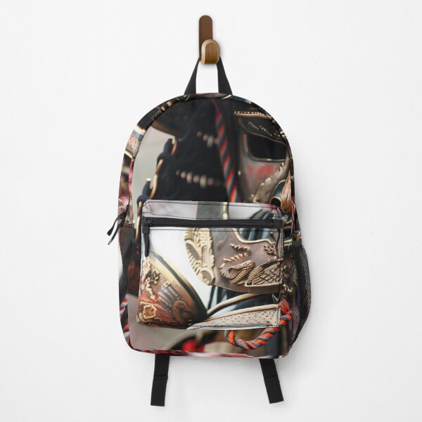 Item preview, Tradition's Strength: Close-up of a Samurai Warrior in Full Gear designed and sold by Mullet Monkey.