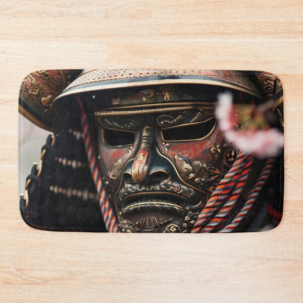 Item preview, Tradition's Strength: Close-up of a Samurai Warrior in Full Gear designed and sold by Mullet Monkey.