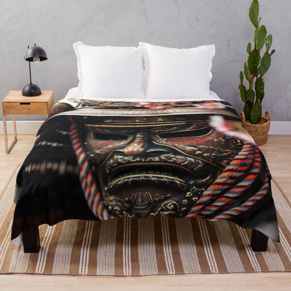 Item preview, Tradition's Strength: Close-up of a Samurai Warrior in Full Gear designed and sold by Mullet Monkey.