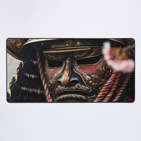Item preview, Tradition's Strength: Close-up of a Samurai Warrior in Full Gear designed and sold by Mullet Monkey.