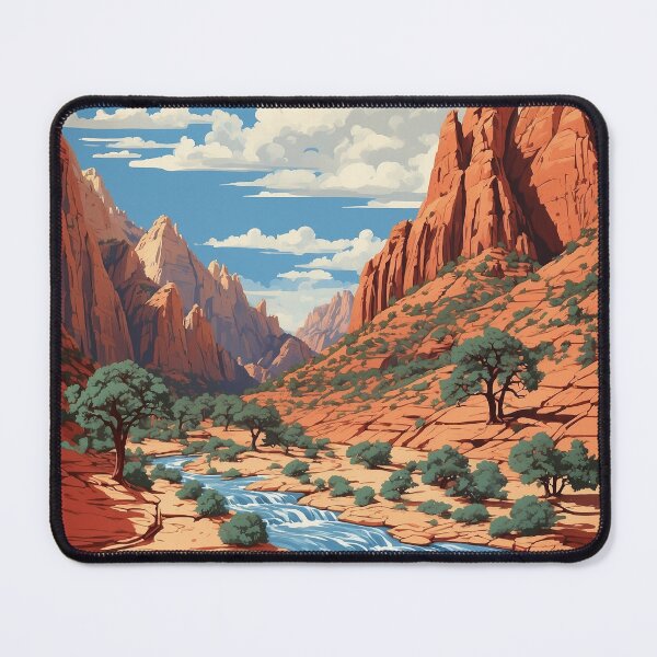 Item preview, Zion National Park USA Vintage Travel Tourism  designed and sold by TravelersGems.