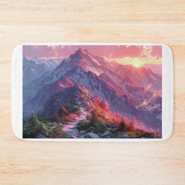 Item preview, Sunrise Hike through Vibrant Red and Maroon Mountain Ranges designed and sold by Shirtastically.