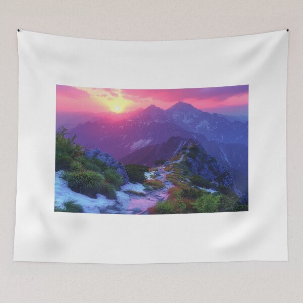 Item preview, Sunrise Hike through Stunning Red and Maroon Mountain Ranges - An Adventurous Journey designed and sold by Shirtastically.