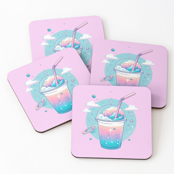 Item preview, An Aesthetic Design of a Cold Drink with a Pastel-Colored Universe designed and sold by StickerStudio27.