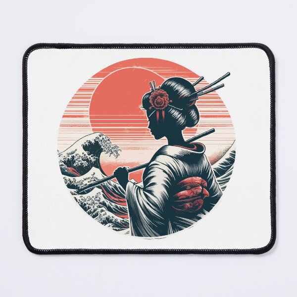 Item preview, Elegance Amidst the Waves: A Japanese-Inspired Art Piece designed and sold by Designowner.