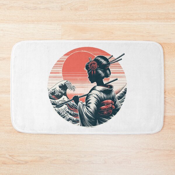 Item preview, Elegance Amidst the Waves: A Japanese-Inspired Art Piece designed and sold by Designowner.
