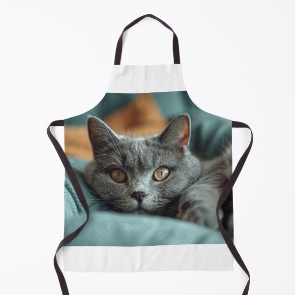 Item preview, Grey Parlour with Trendy Cyan Accents and Relaxed Feline - A Contemporary Scene designed and sold by Shirtastically.