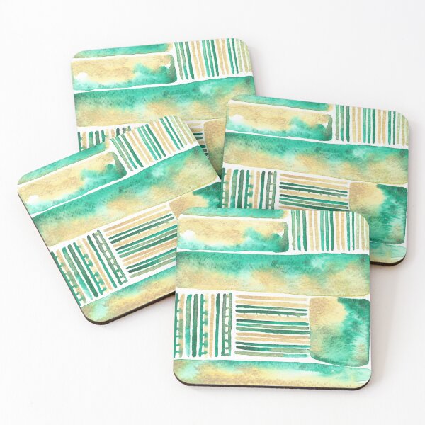 Item preview, Abstract green and gold designed and sold by Azyrielle.