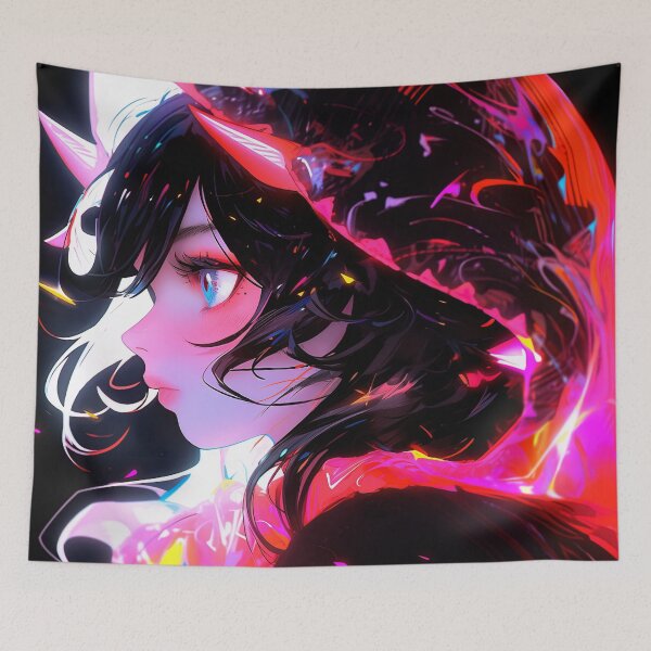 Item preview, Luminescent Neon Contrast Anime Girl designed and sold by bubblegoth.