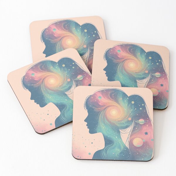 Item preview, Galactic Goddess: A Silhouette of a Woman designed and sold by StickerStudio27.
