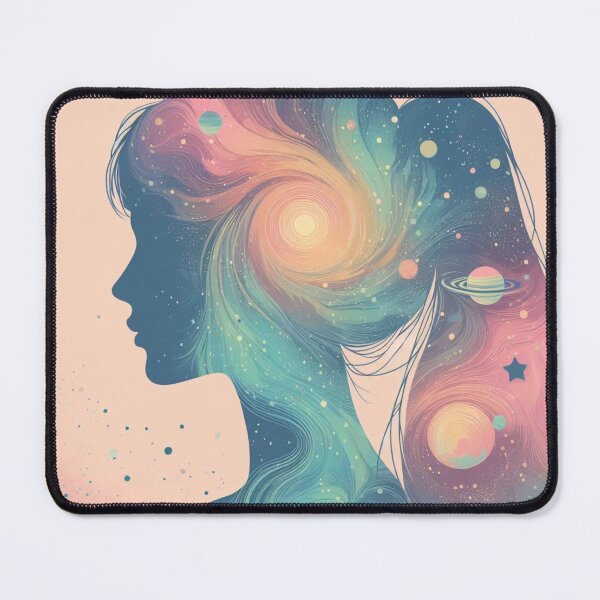 Item preview, Galactic Goddess: A Silhouette of a Woman designed and sold by StickerStudio27.