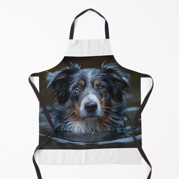 Item preview, Adorable Dog at the Tranquil Lake with Indigo-Cobalt Reflections designed and sold by Shirtastically.