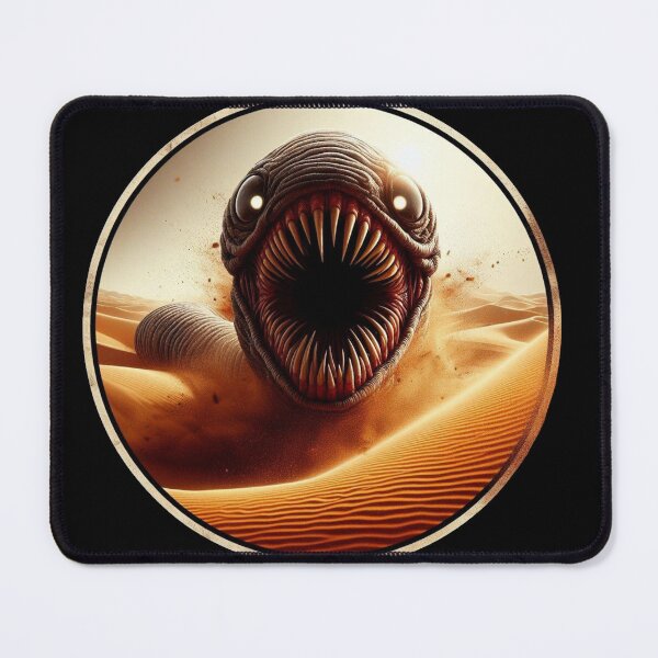 Item preview, Dune giant worm monster attacking designed and sold by ArtandSmile.