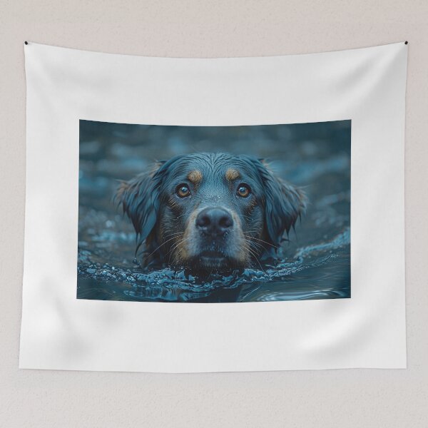 Item preview, Happy Dog at Tranquil Blue-Indigo Lake designed and sold by Shirtastically.