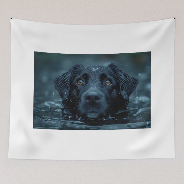 Item preview, Playful Pup Diving into Indigo-Cobalt Lake: A Moment to Cherish designed and sold by Shirtastically.