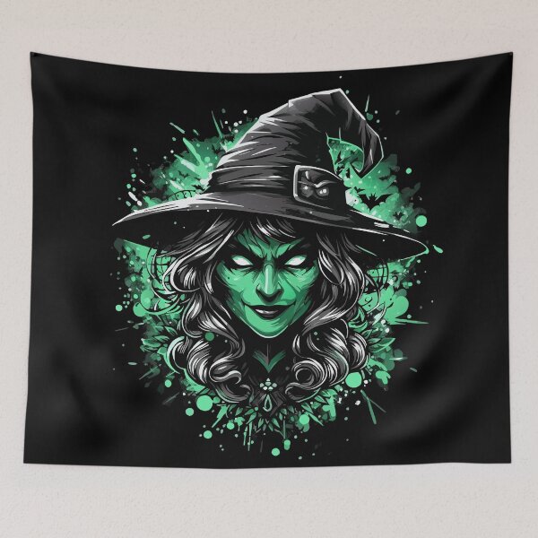 Item preview, Enchanted Witchcraft: Mystical Green Witch Art designed and sold by Designowner.