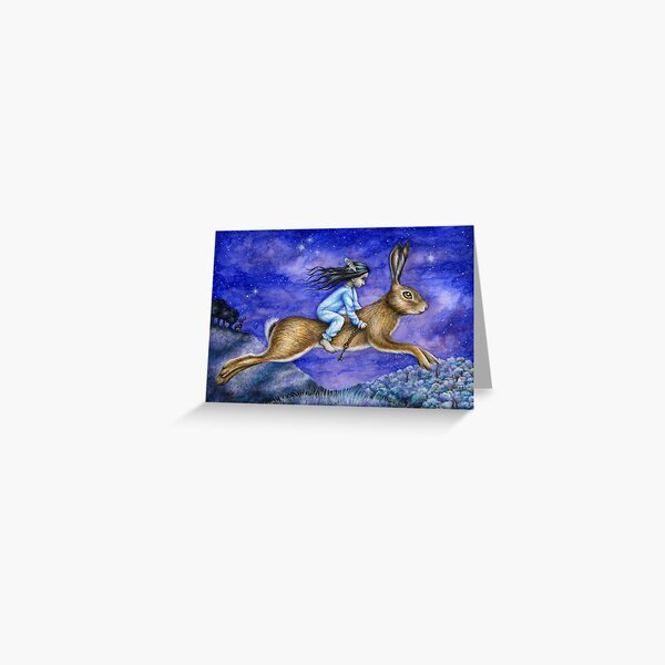 The Dream - Hare rider Greeting Card