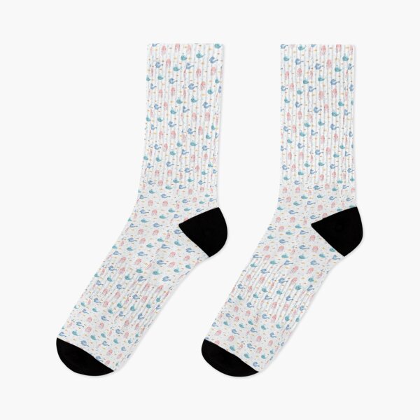 Item preview, "Marine Magic: Pattern with Jellyfish, Dolphin, and Whale" designed and sold by hjian8219.
