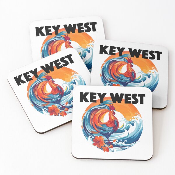 Item preview, Key West - Rooster (with Black Lettering) designed and sold by VelvetRoom.