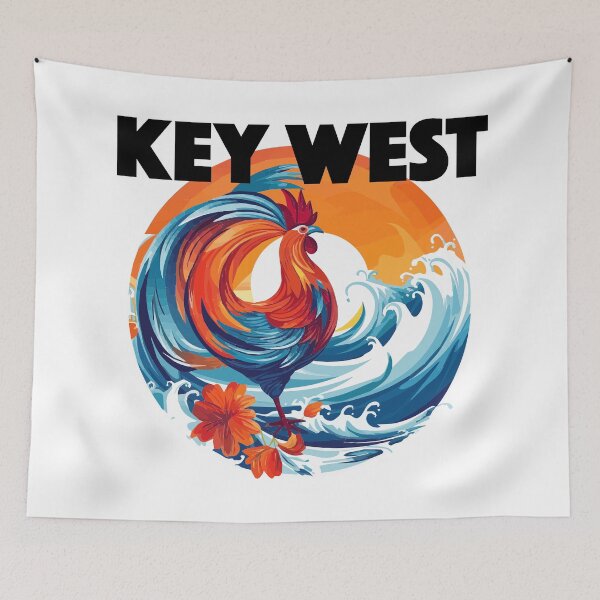 Item preview, Key West - Rooster (with Black Lettering) designed and sold by VelvetRoom.