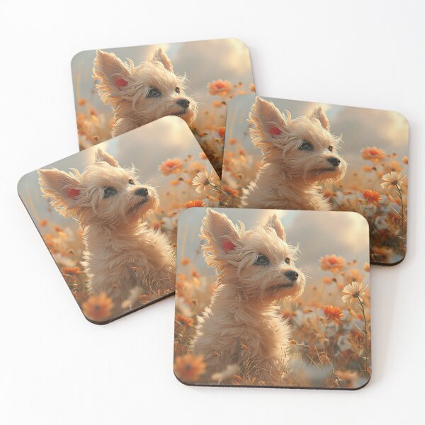 Item preview, Playful Pup Amidst Pastel Meadow Blooms: A Charming Tableau designed and sold by Shirtastically.