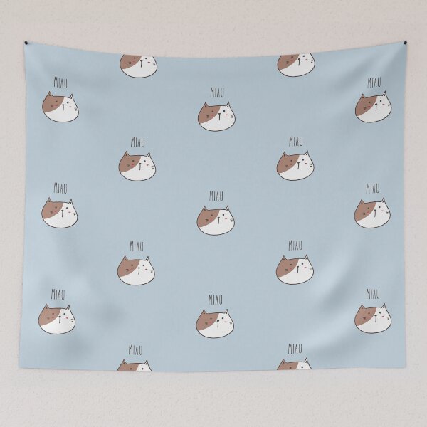 Item preview, Meou | Cat Image | Pastel Blue Background designed and sold by RM-Journey.