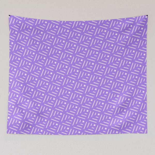 Item preview, Tapered White Stripes & Squares Purple Icon Framework Grid designed and sold by Alchemy-A-La-G.
