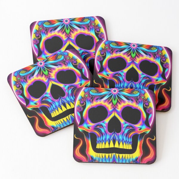 Item preview, Classic Glowing Floral Sugar Skull designed and sold by TheDarkWardrobe.