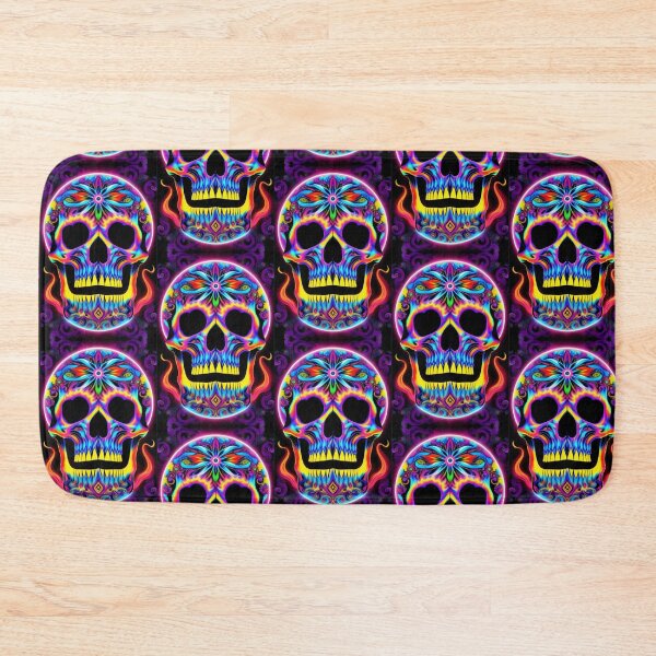 Item preview, Classic Glowing Floral Sugar Skull designed and sold by TheDarkWardrobe.