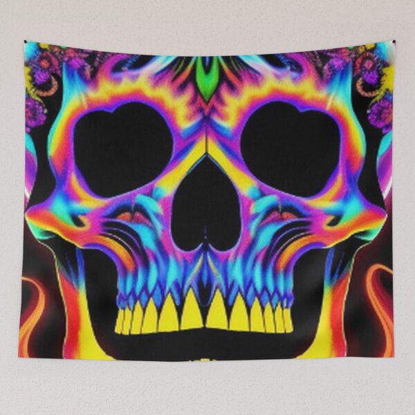 Item preview, Classic Glowing Floral Sugar Skull designed and sold by TheDarkWardrobe.