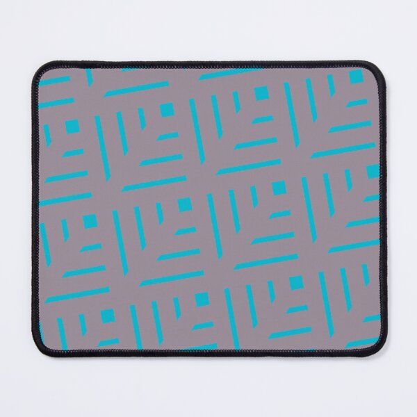 Item preview, Tapered Teal Stripes & Squares Grey Icon Framework Grid designed and sold by Alchemy-A-La-G.