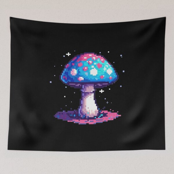 Item preview, Cotton Candy Mushroom Pixel Art designed and sold by Vibrantpixel47.