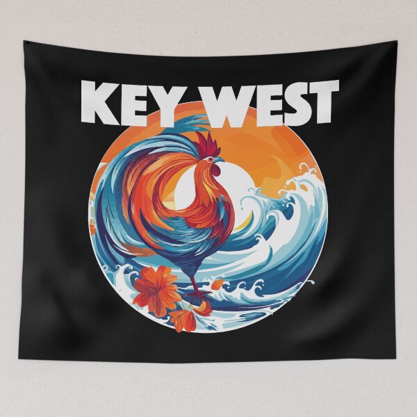 Item preview, Key West - Rooster (with White Lettering) designed and sold by VelvetRoom.