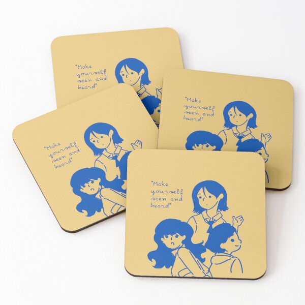 Item preview, Make yourself seen and heard | Illustration of Girls | Yellow Background designed and sold by RM-Journey.