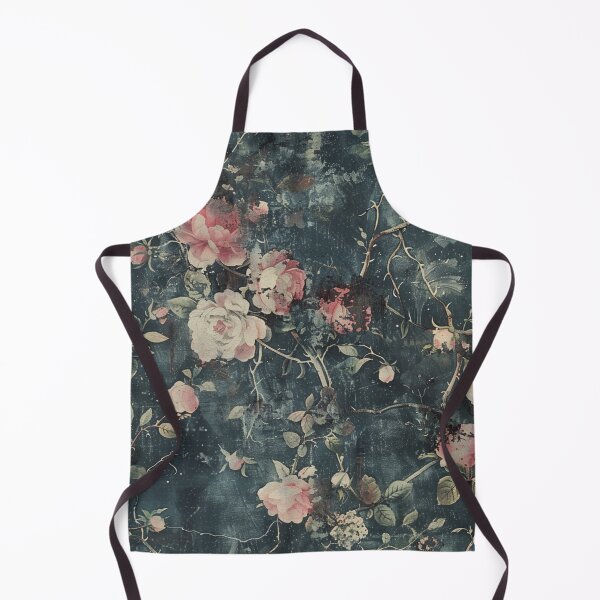 Item preview, Dark Pink and Navy Blue Hues Shabby Chic Faded Antique Moody Floral Victorian Style designed and sold by AmandaArcane.