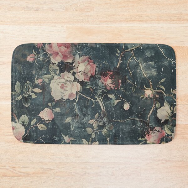 Item preview, Dark Pink and Navy Blue Hues Shabby Chic Faded Antique Moody Floral Victorian Style designed and sold by AmandaArcane.