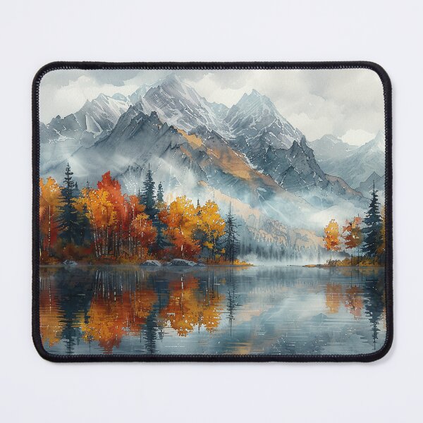 Item preview, Autumn Mountain Adventure: Exploring Crystal Lakes Amidst Colorful Peaks designed and sold by Shirtastically.