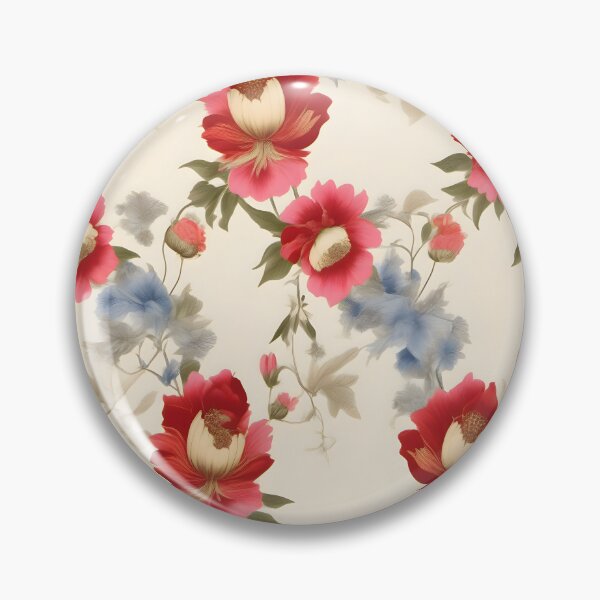 Item preview, Close-Up Floral Pattern with Red and Blue Flowers designed and sold by MrKATORSKI.