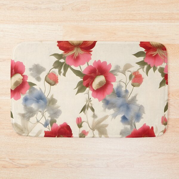 Item preview, Close-Up Floral Pattern with Red and Blue Flowers designed and sold by MrKATORSKI.