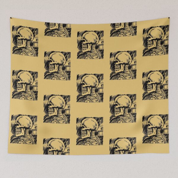 Item preview, Illustration of a Skull | Yellow Background designed and sold by RM-Journey.