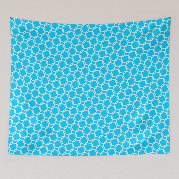Item preview, Light-Blue Chain Linked Squares Blue Icon Framework Lattice designed and sold by Alchemy-A-La-G.