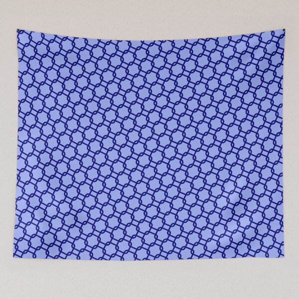 Item preview, Navy Chain Linked Squares Blue Icon Framework Lattice designed and sold by Alchemy-A-La-G.