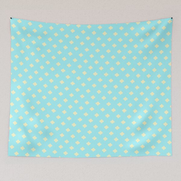 Item preview, Pastel Yellow Gem Spots Blue Icon Framework Lattice designed and sold by Alchemy-A-La-G.